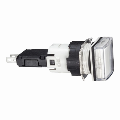 Lampka sygnalizacyjna biała LED 12-24V kwadratowa