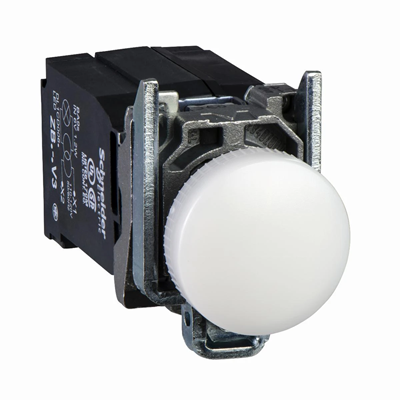 Lampka sygnalizacyjna biała żarówka 220-240V metalowa typowa
