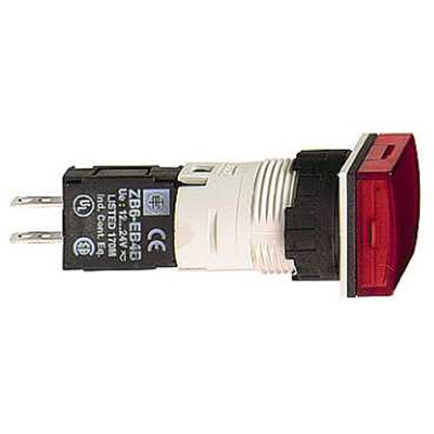 Lampka sygnalizacyjna czerwona LED 12-24V kwadratowa