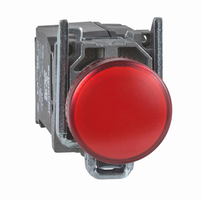 Lampka sygnalizacyjna czerwona żarówka 110-120V metalowa typowa