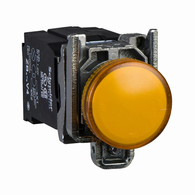 Lampka sygnalizacyjna pomarańczowa żarówka 110-120V metalowa typowa