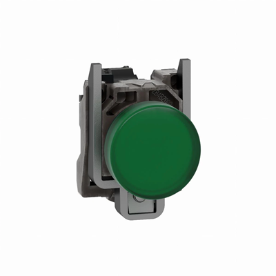 Lampka sygnalizacyjna zielona LED 110-120V metalowa typowa