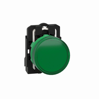 Lampka sygnalizacyjna zielona LED 110-120V plastikowa typowa
