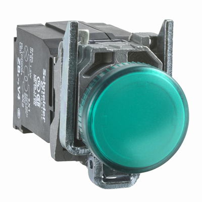 Lampka sygnalizacyjna zielona LED 440-460V metalowa