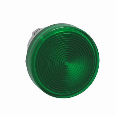 Lampka sygnalizacyjna zielona LED metalowa karbowana