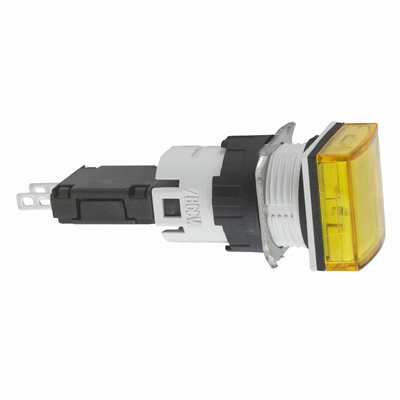 Lampka sygnalizacyjna żółta LED 12-24V kwadratowa