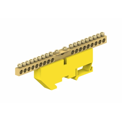 Listwa zaciskowa ochronna 18-modułowa 18x10 mm2 + 1x35 mm2 żółta
