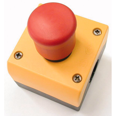 Napęd przycisku bezpieczeństwa - komplet, kolor żółty, M22-PV/KC02/IY