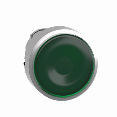 Napęd przycisku, podświetlany, LED, zielony