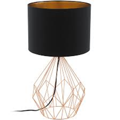 Pedregal 1 Lampa stołowa czarna/miedź