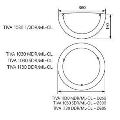 Plafoniera TIVA 1030 SDR/ML-OL