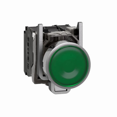 Podświetlany przycisk kryty, 230-240V, zielony