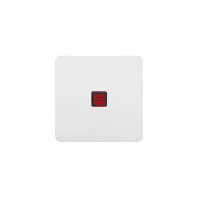 POLO.OPTIMA Klawisz z czerwonym okienkiem do łącznika kontrolnego oraz podświetlanego krzyżowego biały
