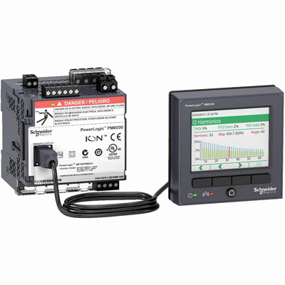 PowerLogic Analizator jakości zasilania PM8000 0,2S Klasa S na DIN + LCD ION
