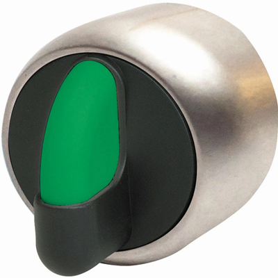 Przełącznik obrotowy PEGASUS z podświetleniem, z krótkim ramieniem, zielony
