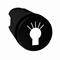 Przycisk płaski Ø22 czarny samopowrotny lampka okrągły plastikowy