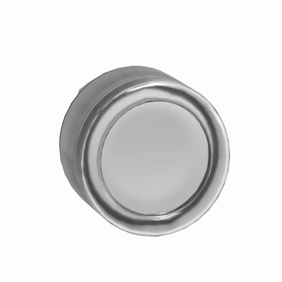 Przycisk płaski okapturzony biały LED metalowy typowy bez oznaczenia