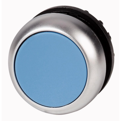 Przycisk płaski z samopowrotem, kolor niebieski, M22-D-B