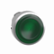 Przycisk płaski zielony samopowrotny LED metalowy karbowana bez oznaczenia