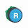 Przycisk płaski Ø22 niebieski samopowrotny "R" plastikowy okrągły