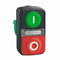 Przycisk podwójny płaski/wystający zielony/czerwony samopowrotny LED I/O