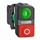 Przycisk podwójny zielony/czerwony LED 24V plastikowy typowa I/O