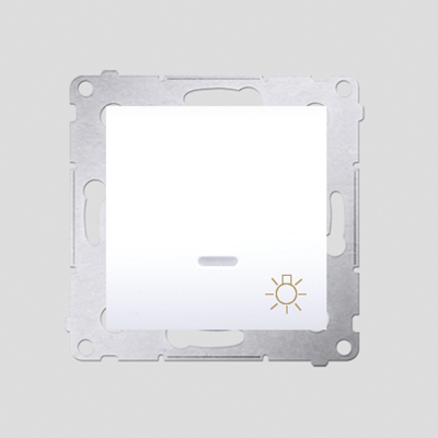 Przycisk "światło" z podświetleniem LED (moduł) 10A 230V szybkozłącza biały