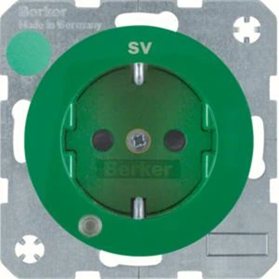 R.1 Gniazdo SCHUKO z diodą kontrolną LED zielone