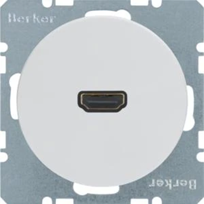 R.1/R.3 Gniazdo HDMI białe połysk