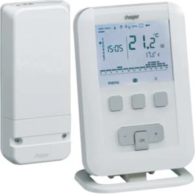 Radiowy termostat zegarowy z odbiornikiem 8A 230 V