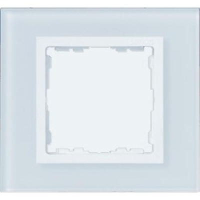 Ramka 1x szkło - biały / ramka pośrednia biała
