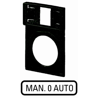 Ramka z tabliczką opisową: MAN. 0 AUTO, Q25TS-397