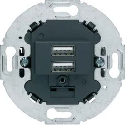 R.CLASSIC Mechanizm gniazda USB ładowania do serii obrotowych  3A 230V antracytowy
