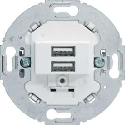 R.CLASSIC Mechanizm gniazda USB ładowania do serii obrotowych 3A 230V biały