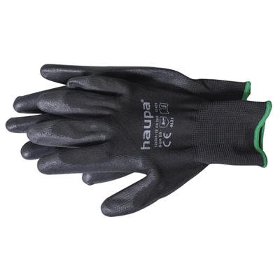 Rękawice z tkaniny poliuretanowej rozmiar 11 czarne