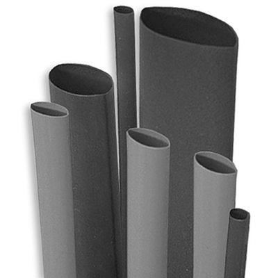Rury termokurczliwe poliolefinowe, bardzo elastyczne, z klejem, skurcz 4:1, kolor standardowy czarny RC4K 32/8x25-C