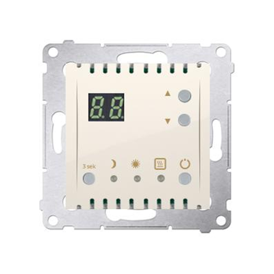 SIMON 54 Regulator temperatury z wyświetlaczem wewnętrzny czujnik temperatury (moduł) 16A 230V kremowy