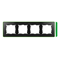 SIMON 82 DETAIL SELECT-fluorescent Ramka 4-krotna grafit z podstawą jasno zieloną