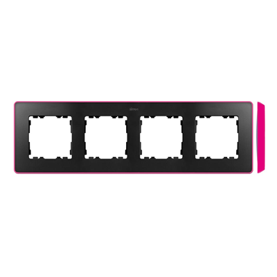 SIMON 82 DETAIL SELECT-fluorescent Ramka 4-krotna grafit z podstawą różową