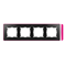 SIMON 82 DETAIL SELECT-fluorescent Ramka 4-krotna grafit z podstawą różową