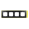 SIMON 82 DETAIL SELECT-fluorescent Ramka 4-krotna grafit z podstawą żółtą