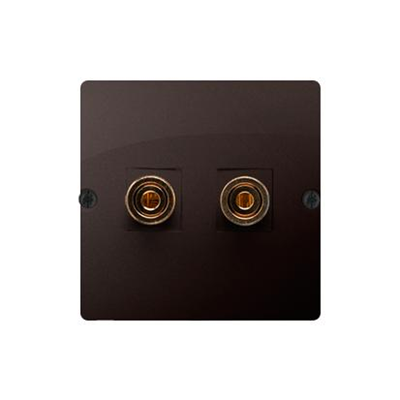 SIMON BASIC Gniazdo głośnikowe pojedyncze (moduł) przekrój przewodu 6mm² czekoladowe