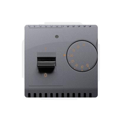 SIMON BASIC Regulator temperatury z czujnikiem wewnętrznym 16A 230V srebrny mat
