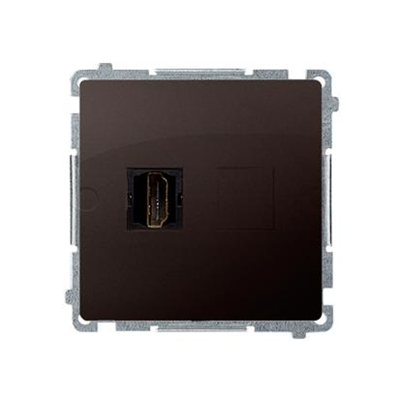 SIMON BASICGniazdo HDMI pojedyncze (moduł) czekoladowe
