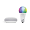 SMART+ BLUETOOTH MULTICOLOR Głośnik Google Home Mini Chalk + żarówka LED RGBW 10W A60 E27 800lm 2000-6500K 230V