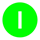 Soczewka przycisku, płaska zielona, z opisem I, M22-XDL-G-X1