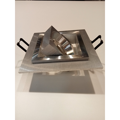 SQUAREE Lampa wpuszczana 10cm 50W GU10 IP20 srebrny