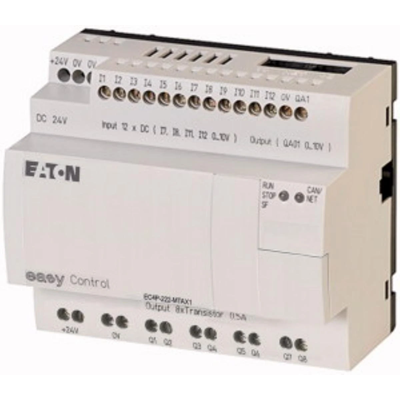 Sterownik easyControl, 12we/8wy z wejściem analogowym, złączem Ethernet, bez klawiatury, bez wyświetlacza LCD EC4P-222-MTAX1