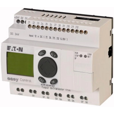 Sterownik easyControl, 12we/8wy z złączem Ethernet, klawiaturą i wyświetlaczem LCD EC4P-222-MTXD1