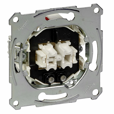 SYSTEM M Mechanizm łącznika świecznikowego 1-biegowy z podświetleniem podtynkowy 10AX 250VAC zaciski bezśrubowe